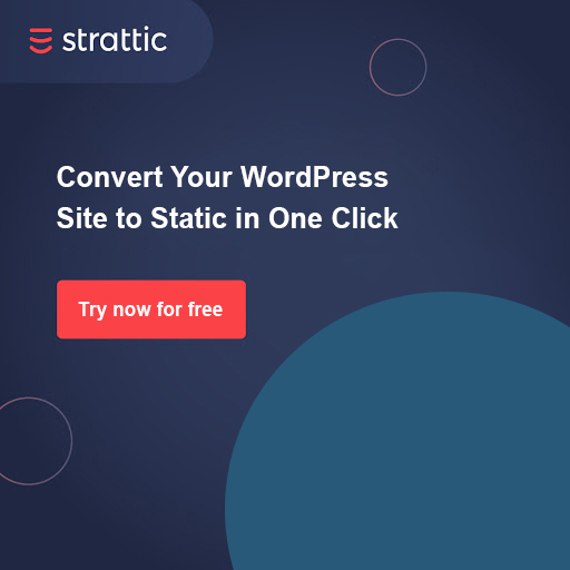 Call to action to try Strattic for free