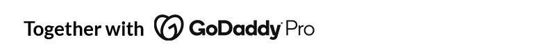 Text that reads Together with GoDaddy Pro.