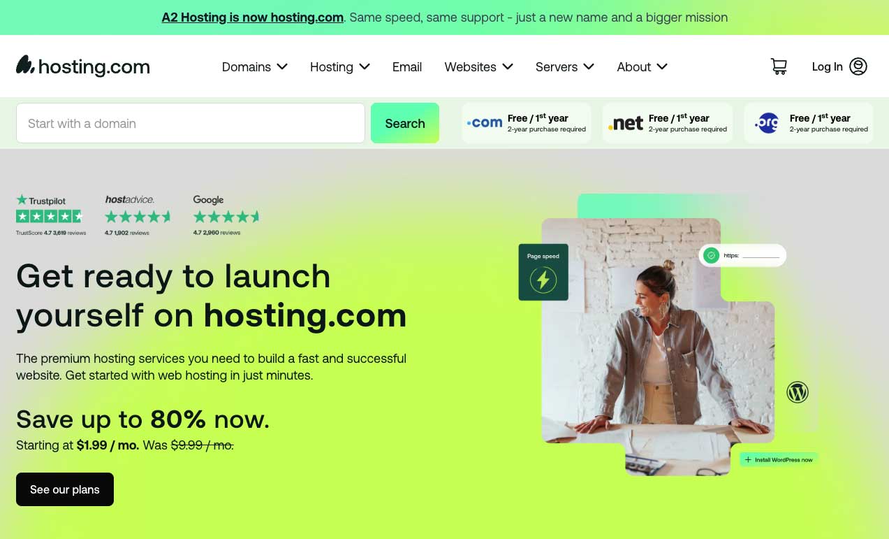 A2 Hosting Rebrands as hosting.com, Ending 23-Year Run Under Its Original Name